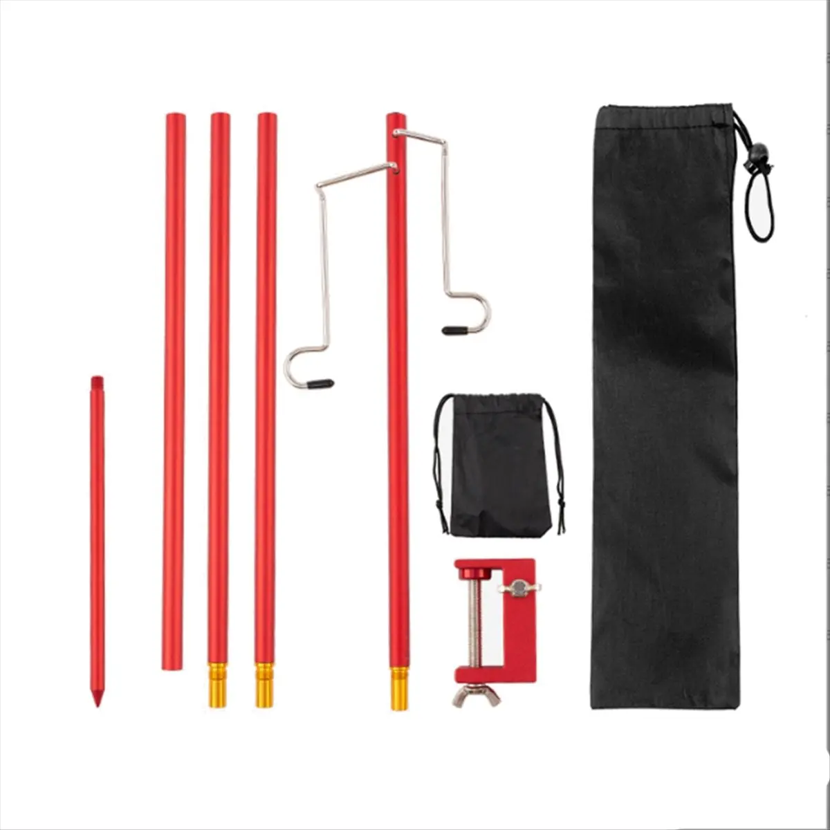 

Складной фонарь для кемпинга, 4-секционный светильник с двойным крючком, уличный фонарь для кемпинга, рыбалки [cilae-17R]