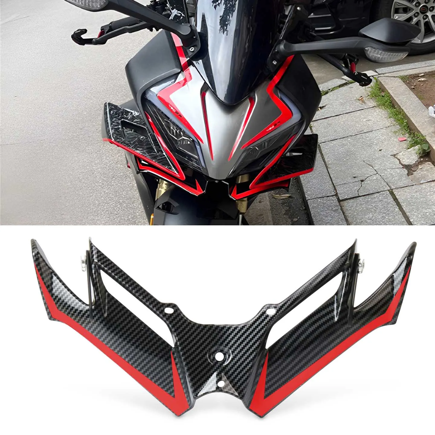 

Motorcycle Front Fairing Winglets Aerodynamic Wing Shell Cover Protection Guards Kit For 450SR 450 SR 2022 2023 2024 2025