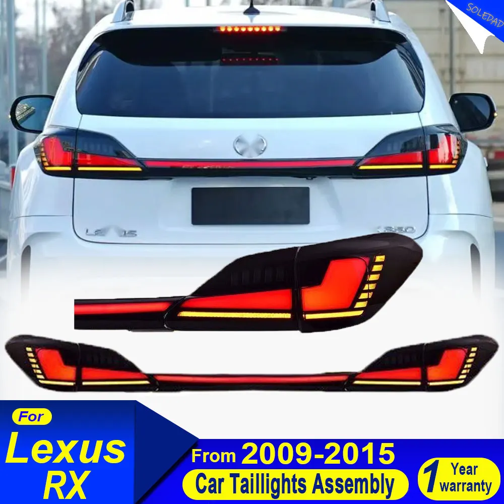 Car LED Taillights For Lexus RX300 RX270 RX350 RX450h 2009-2015 LED Through tail light Dynamic turn signal LED Rear Trunk Light
