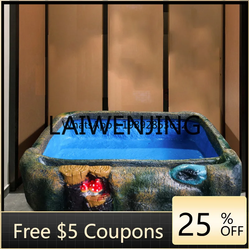 

Resin Fish Pond Artificial Mountain and Fountain Base Large Balcony Courtyard Villa Landscaping Decoration Large Pool Fish Tank