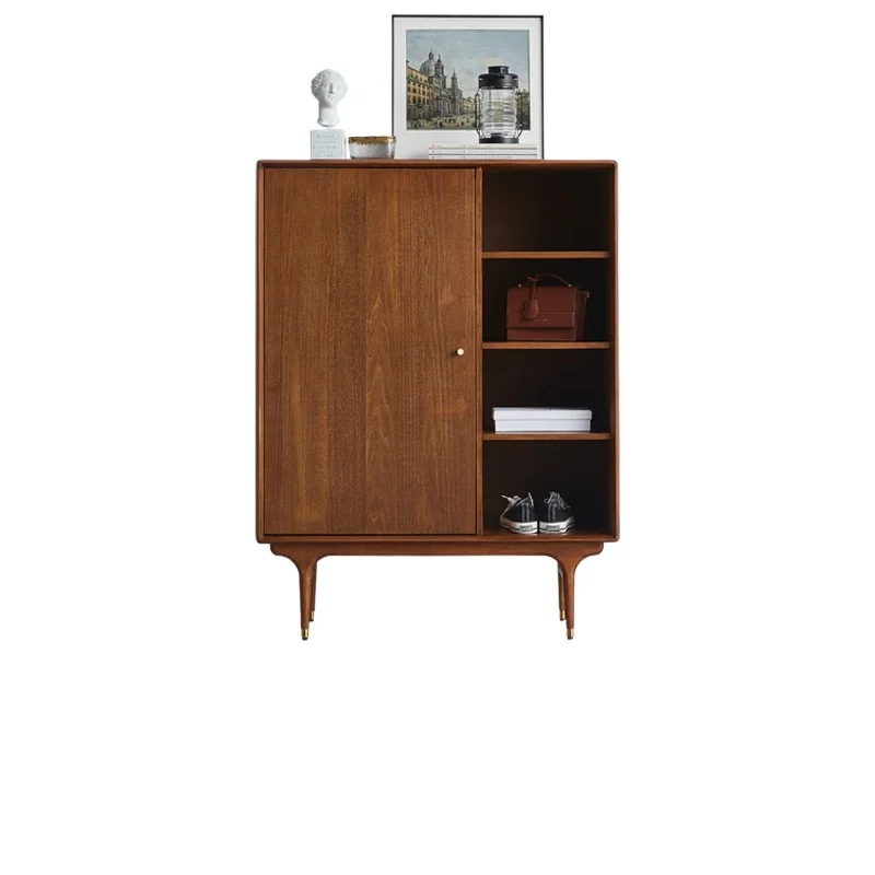 

1 Y Medieval industrial style solid wood shoe cabinet Nordic Japanese style foyer entrance cabinet Home shoe cabinet Locker