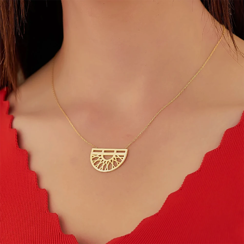 Stainless Steel Custom Geometric Necklace, Diverse Patterns, Daily Matching, Gift For Girlfriends, Holiday Surprises
