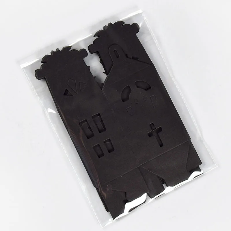 10/20Pcs Schwarz Halloween Bat Haus Candy Boxen Behandeln Papier Geschenk Verpackung Cookies Boxen Container Für Halloween party Dekoration – Detail 4