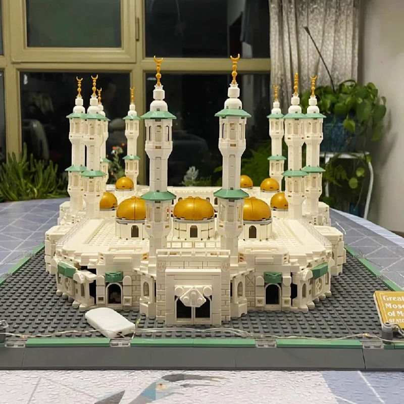 Street View The Great Mosque of Mecca Building Blocks Creative Expert Classic MOC Architecture Model Bricks Toys For Kid Gift