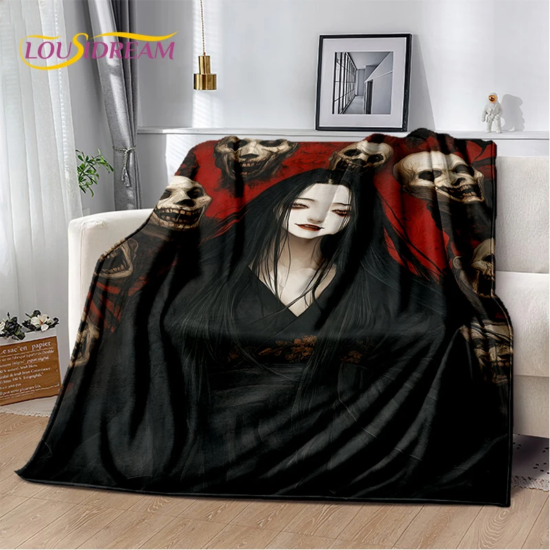 

2025 New Gothic Horror Character Skull Ghost Soft Blanket,Soft Throw Blanket for Home Bedroom Bed Sofa Picnic Travel Child Gift