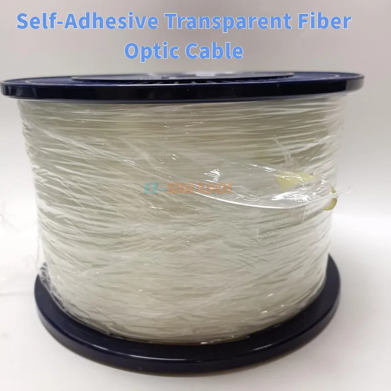 500M Indoor Invisible FTTR Outer Cover Self-Adhesive Transparent Fiber Optic Cable G657A2 1 Core Single-Mode 1.2Mm Double Sheath