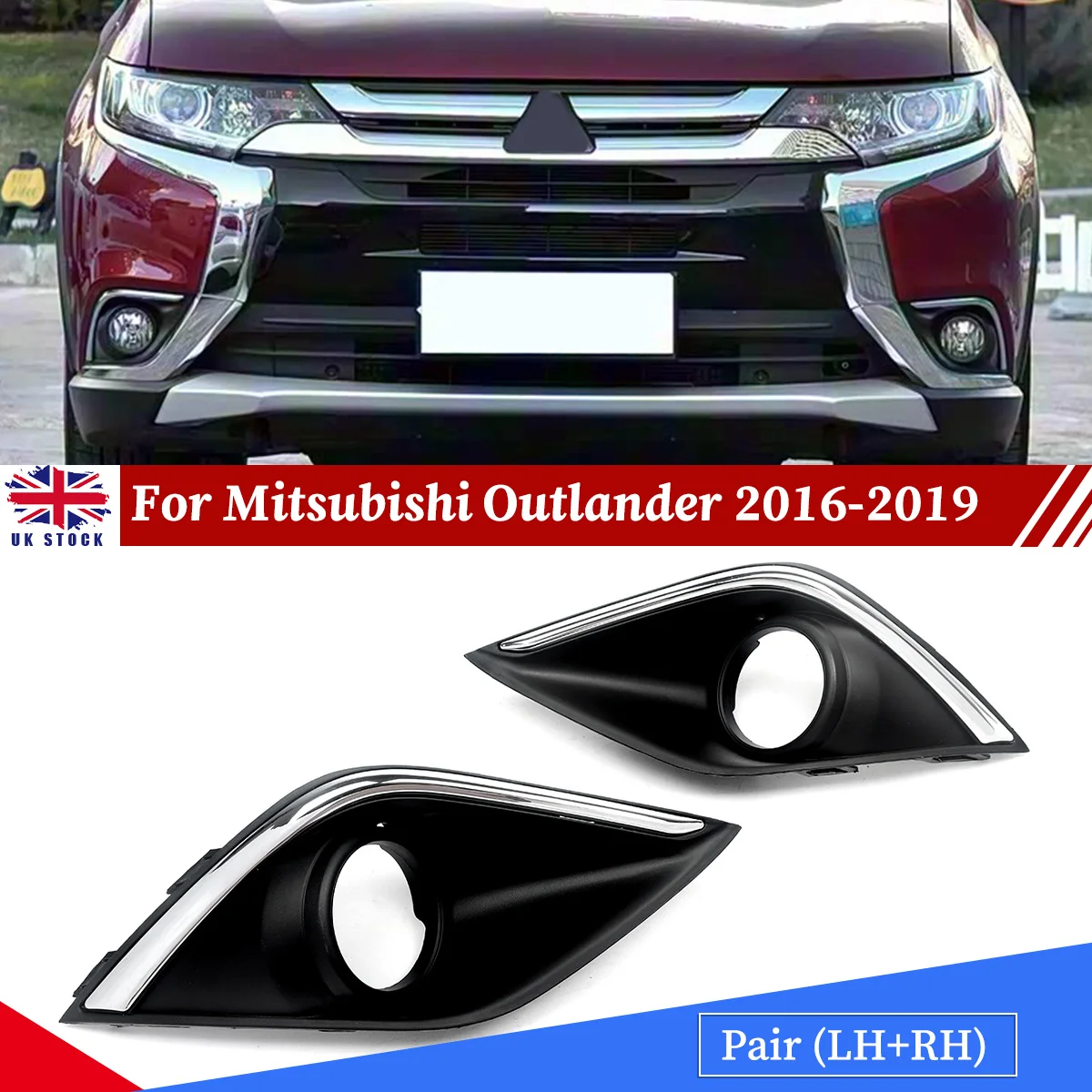 

Левый + правый для Mitsubishi Outlander 2016-2019 гг., передний бампер, противотуманная фара, крышка, гриль