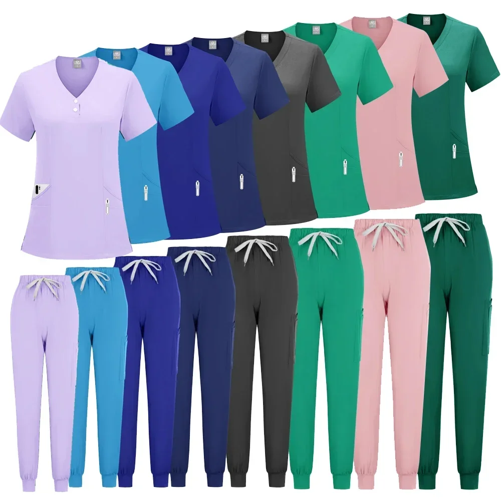 Summer Dental Surgery Suit Operating Room Doctor Uniform Pet Hospital Work Set Medical Supplies Scrub Nurse Accessories Workwear