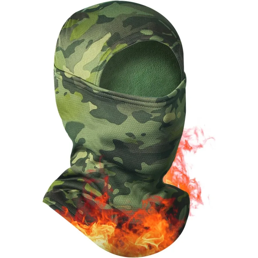 

Fleece Lined Thicker Balaclava Ski Mask Winter Warm Camo Face Mask for Men Women Windproof Neck Gaiter Motorcycle Cycling