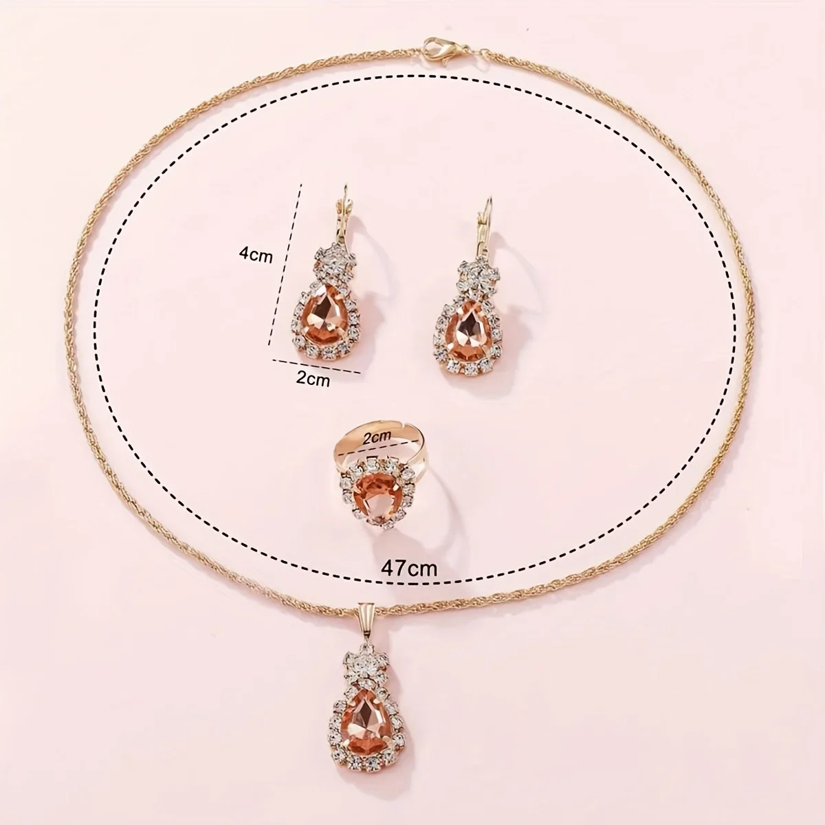 1pc LOVE Rhinestone Decor Quartz Bracelet Watch Luxury Analog Party Dress Bangle Watch & 4pcs Jewelry Set, Gift For Women/Her