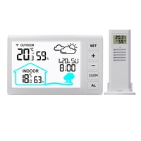 Indoor Outdoor Thermometer Hygrometer Wireless Weather Station Home Weather Forecast Clock Weather Stations