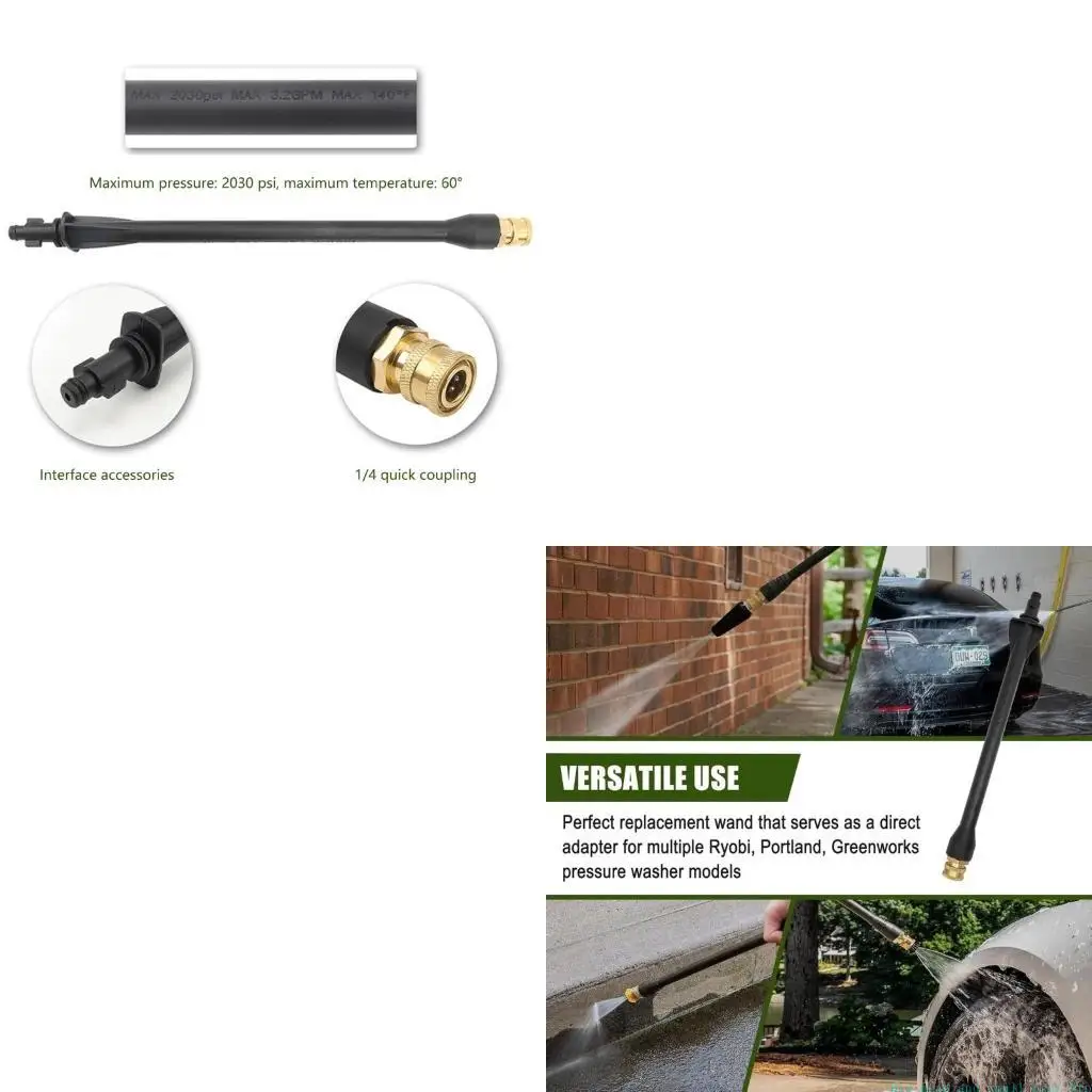 581C Professional Pressure Washer Wand 1900PSI Weather Resistant With 1/4inch Quick Connector for Car Washing Machine