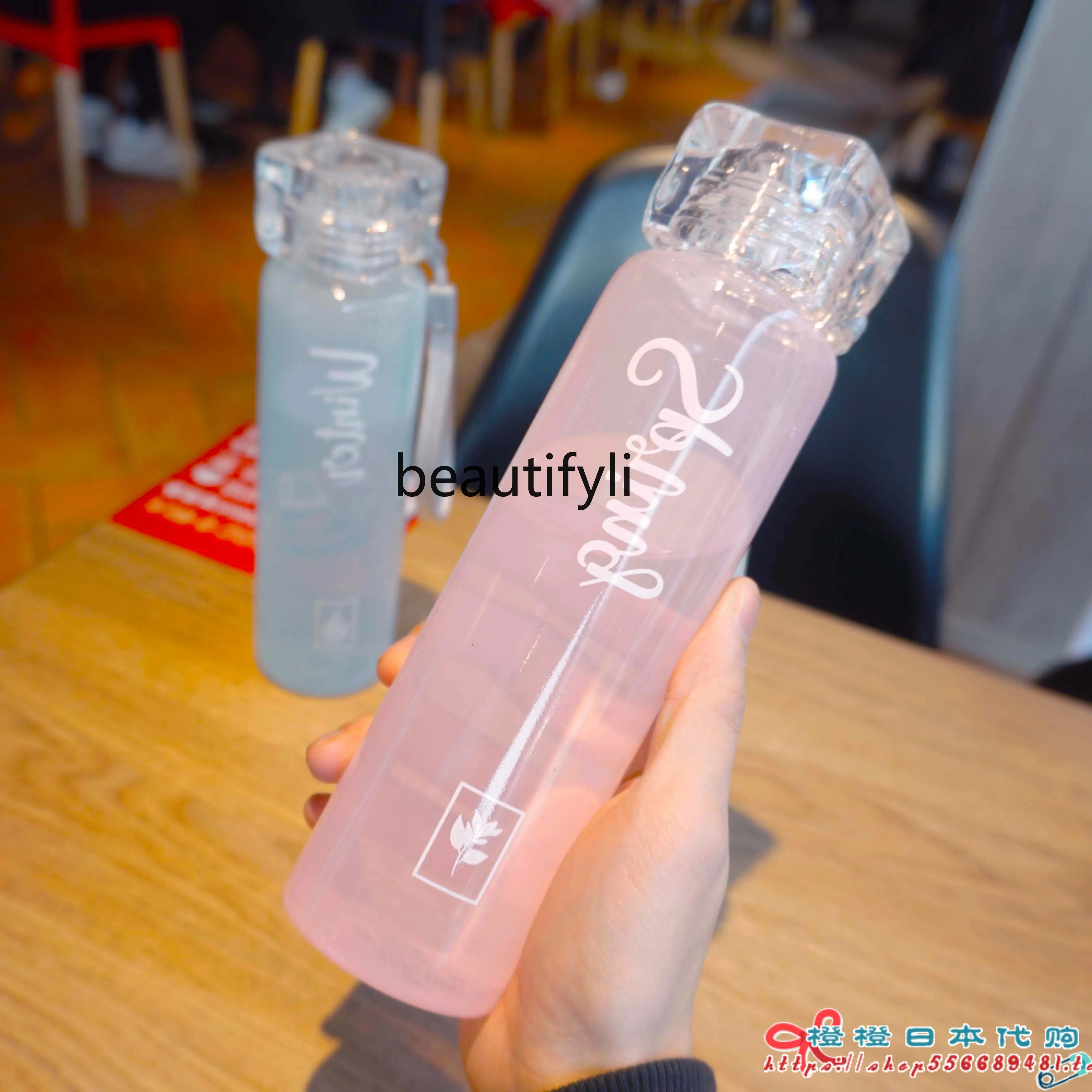 zqWindshield Washer Fluid Cup High-Looking Portable Female Cute Simple Fresh Mori Style High Temperature Resistant Drinking Cup