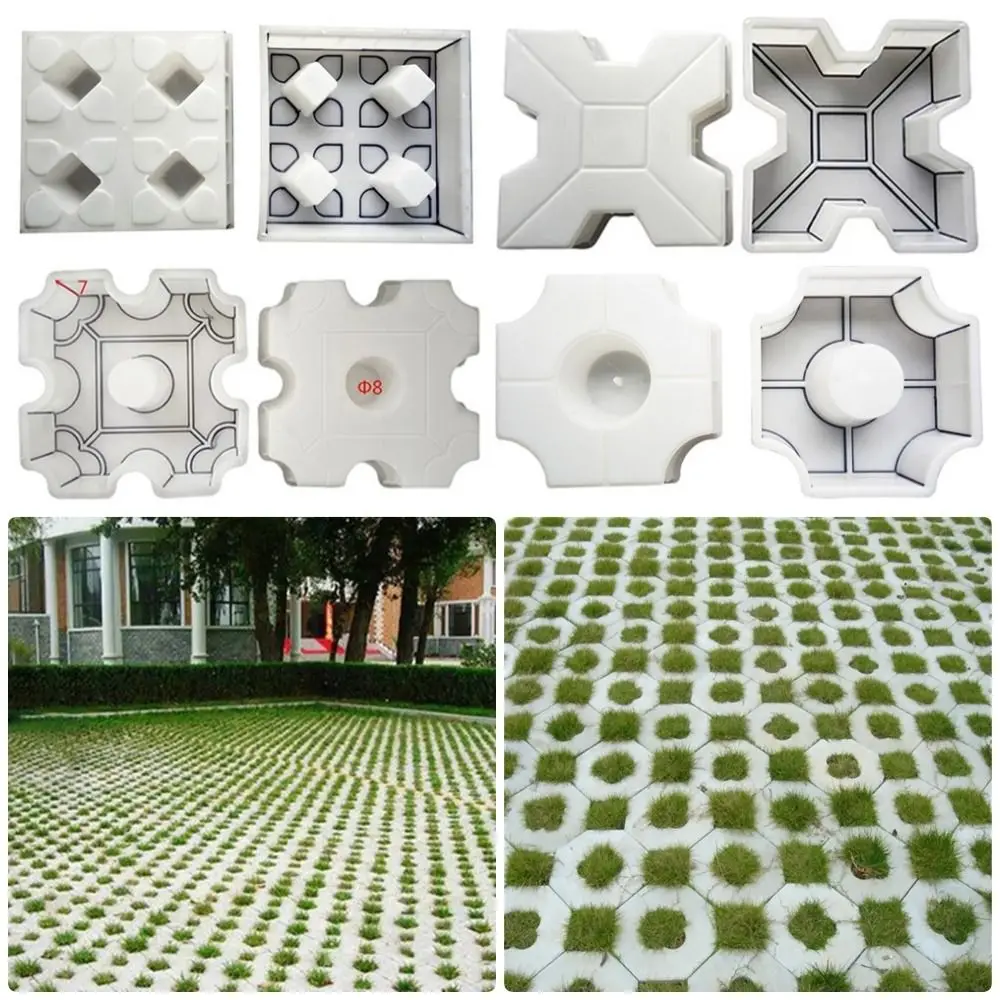 1 unidad nueva de molde de plástico hueco de 25x6cm para adoquines, piedras de paso y pavimentos, reutilizable para hacer caminos en césped, patio, jardín