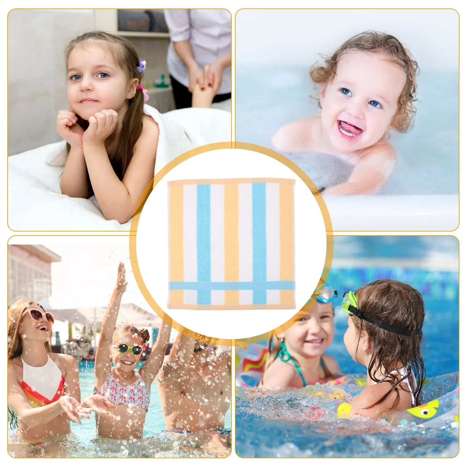 

3Pcs Pure Cotton Children Face Towels Supper Absorbent Dry Bath Cloths for Home Spa Beauty Salon Wash Cloth