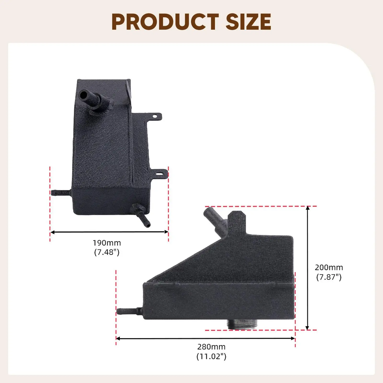 

Universal Coolant Expansion Tank Aluminum Reservoir for Mustang 5th 3.7 Reliable Cooling Efficiency