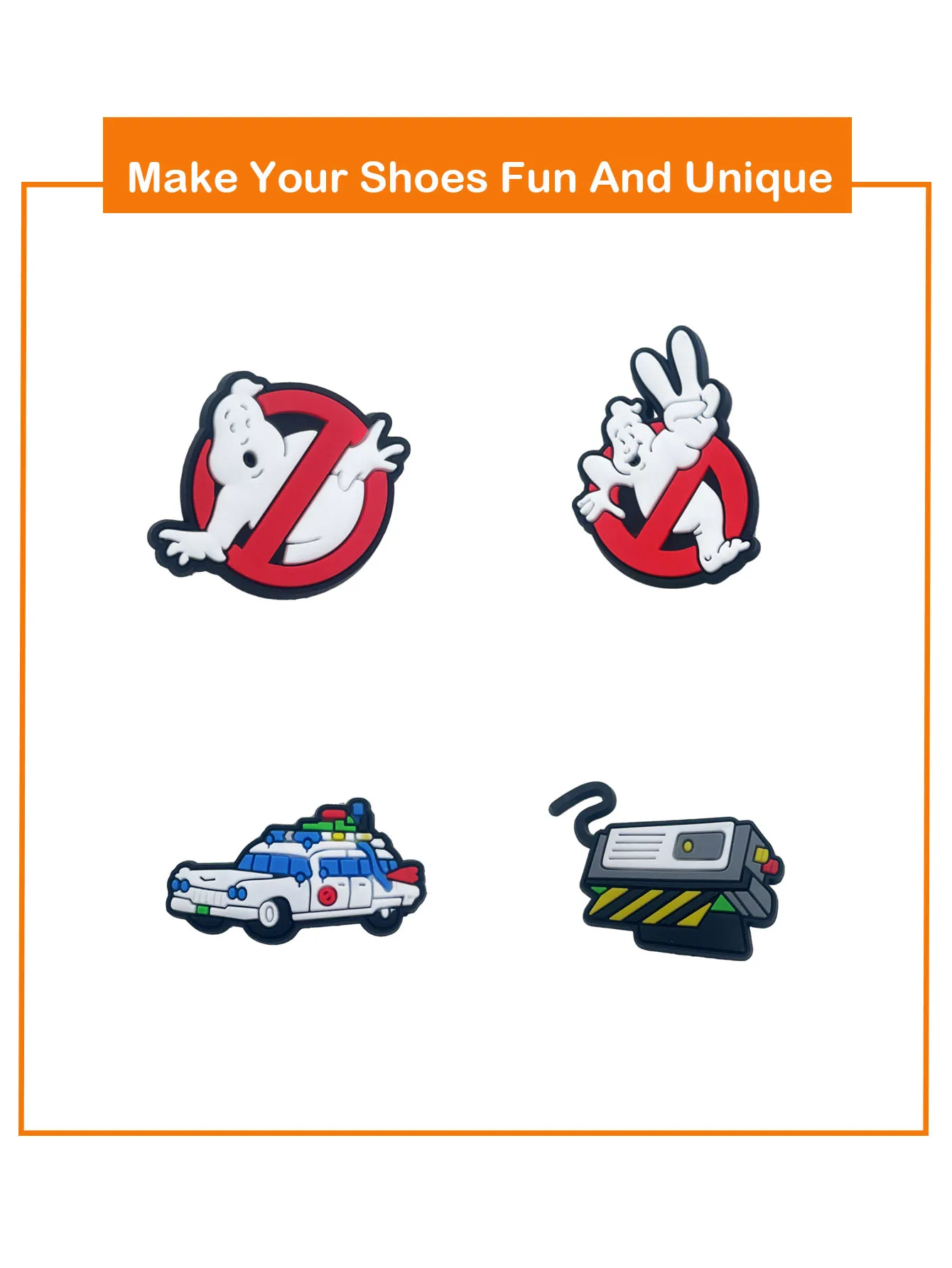 13 ciondoli per scarpe serie Ghost per scarpe, portachiavi, sandali, borse da spiaggia, ciondoli per decorazioni per scarpe fai da te in PVC per qualità premium