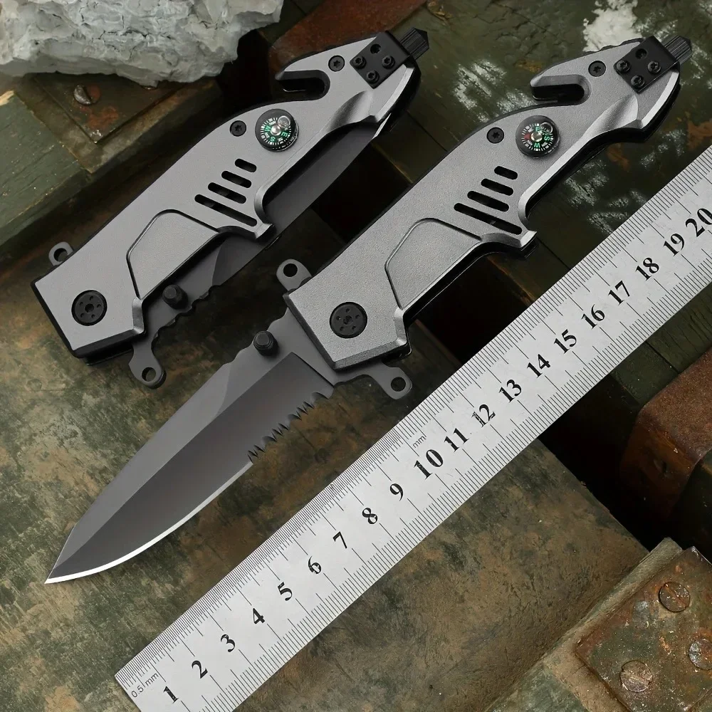 2024 NEW Outdoor multifunctional folding knife tactical self-defense knife camping portable survival knife portable pocket