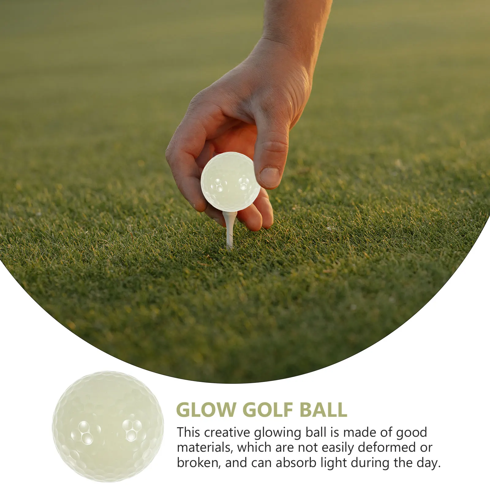 

4pcs Night Glow Golf Balls Durable Rubber Luminous Design Stylish Fashionable Glowing Golf Balls Supplies