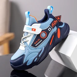 2023 Boys Shoes Children Casual Sneaker New Autumn PU Leather Kids Sports Shoes Tennis Lightweight Fashion Sneaker for Boy