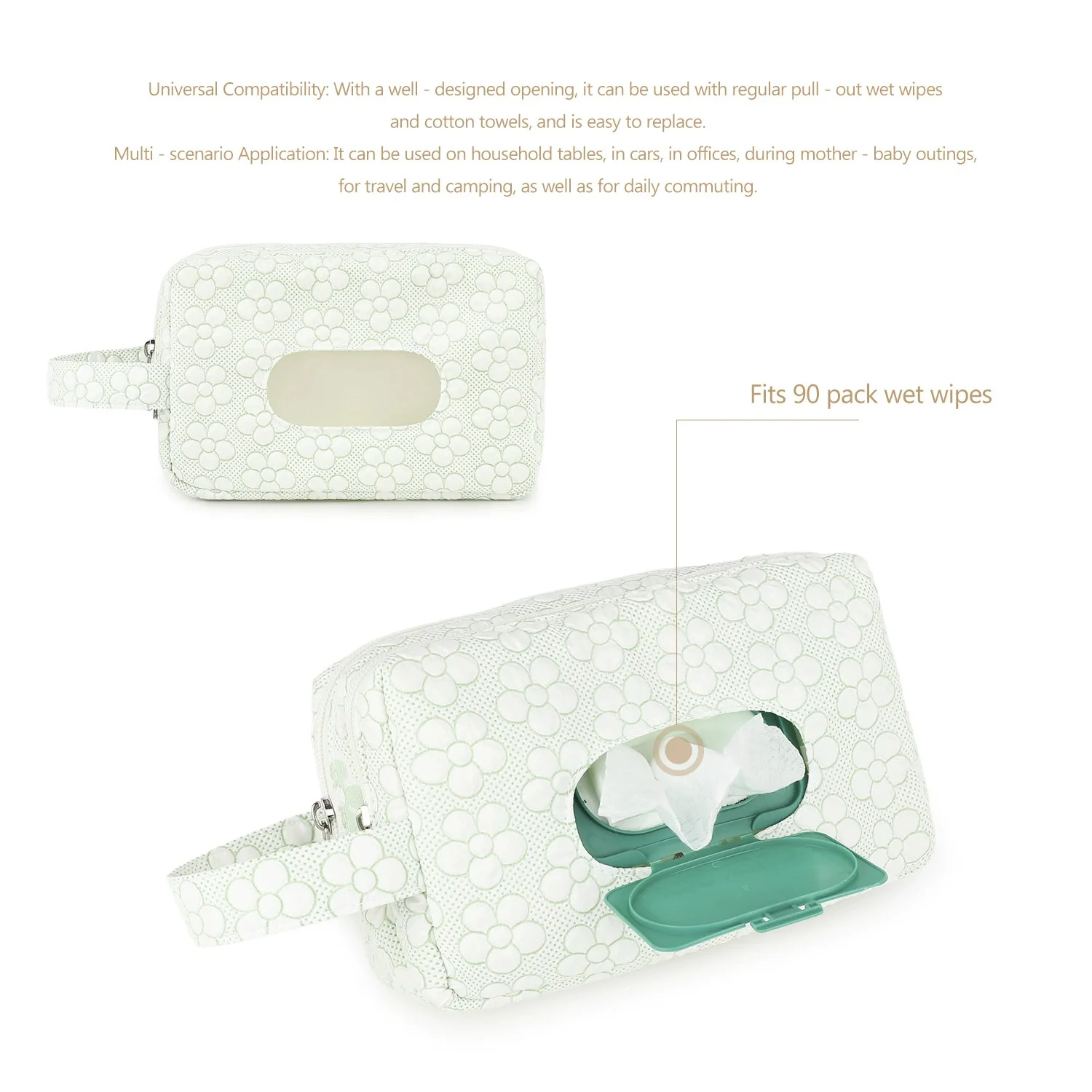 2-in-1 Portable Diaper & Wipe Organizer Bag for Moms – Handheld Dispenser Pouch for Baby Diapers and Essentials