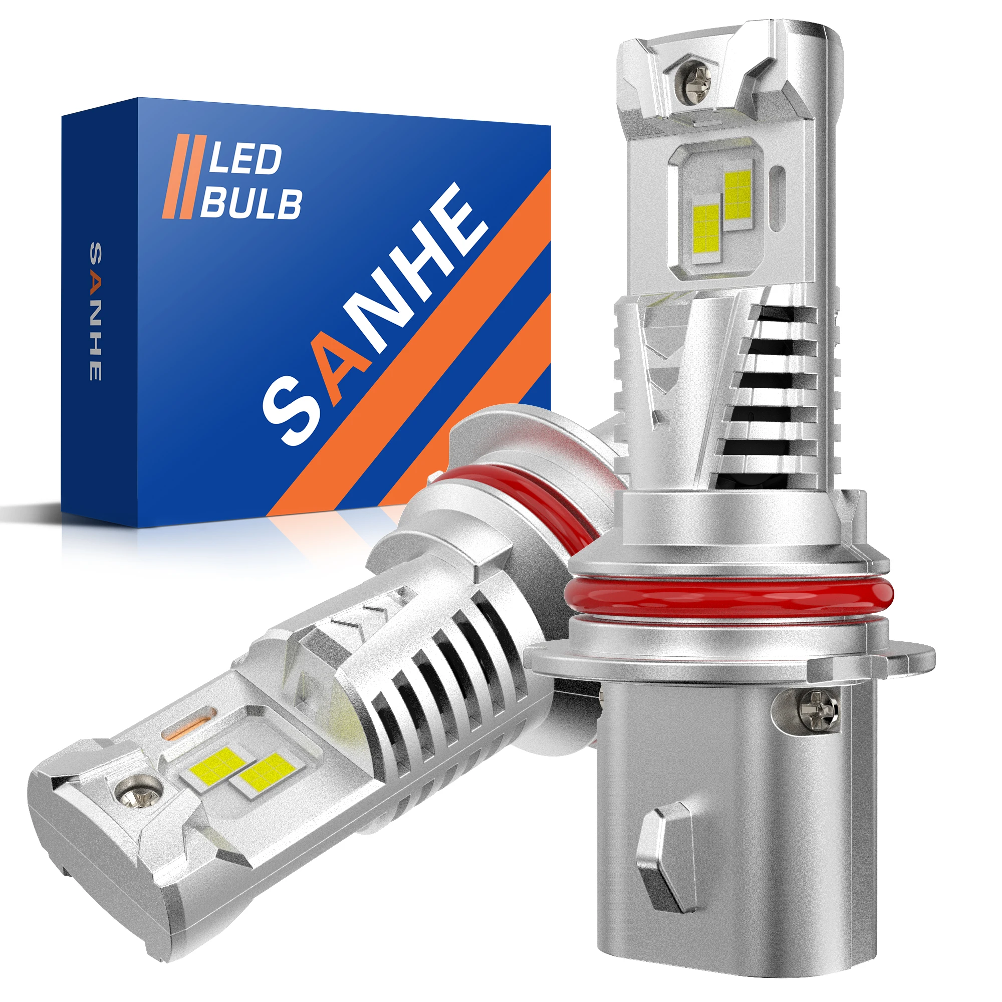 

SANHE 9004/HB1 LED Headlight Bulbs High and Low Beam Ultra Bright 1:1 Size Halogen Replacements Fog Light Bulb 6500K Cool White