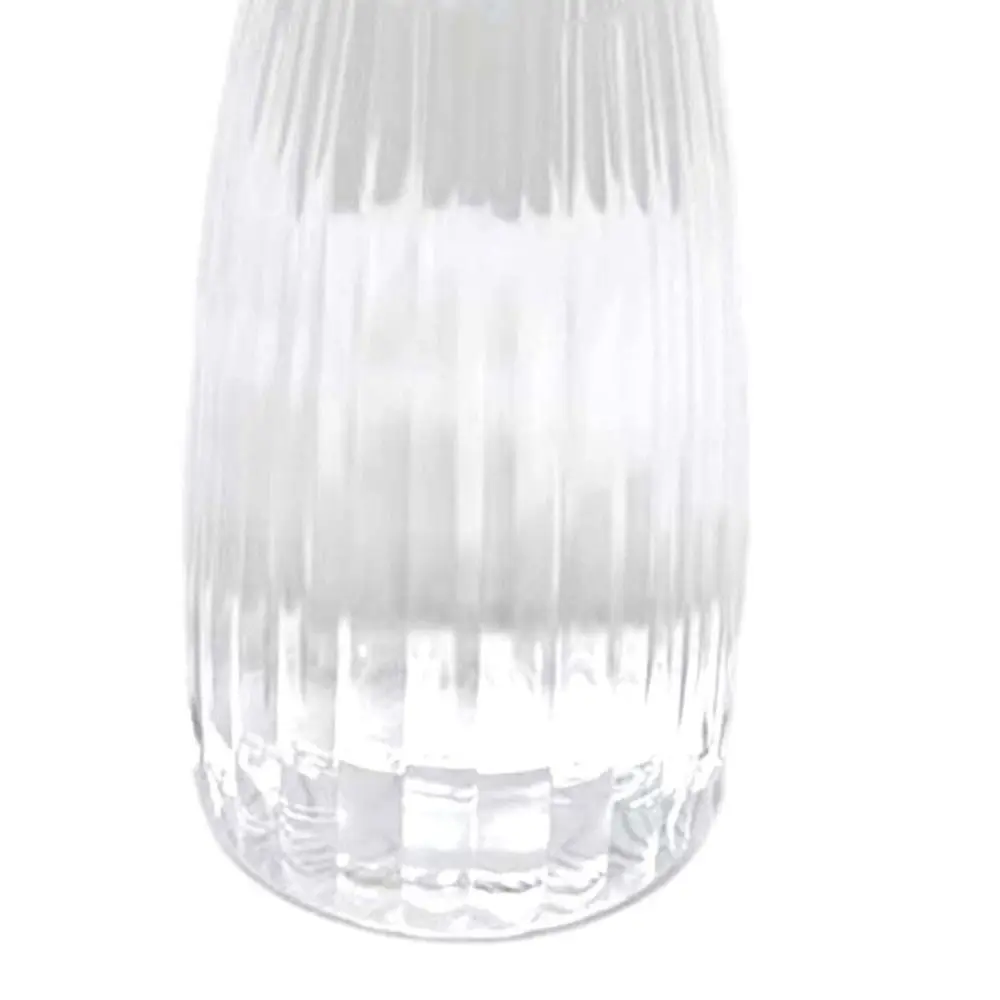 New Transparent Plastic Flower Vase Bouquet DIY Supplies Hydroponic Striped Vases Home Desk Decor Plants Pot