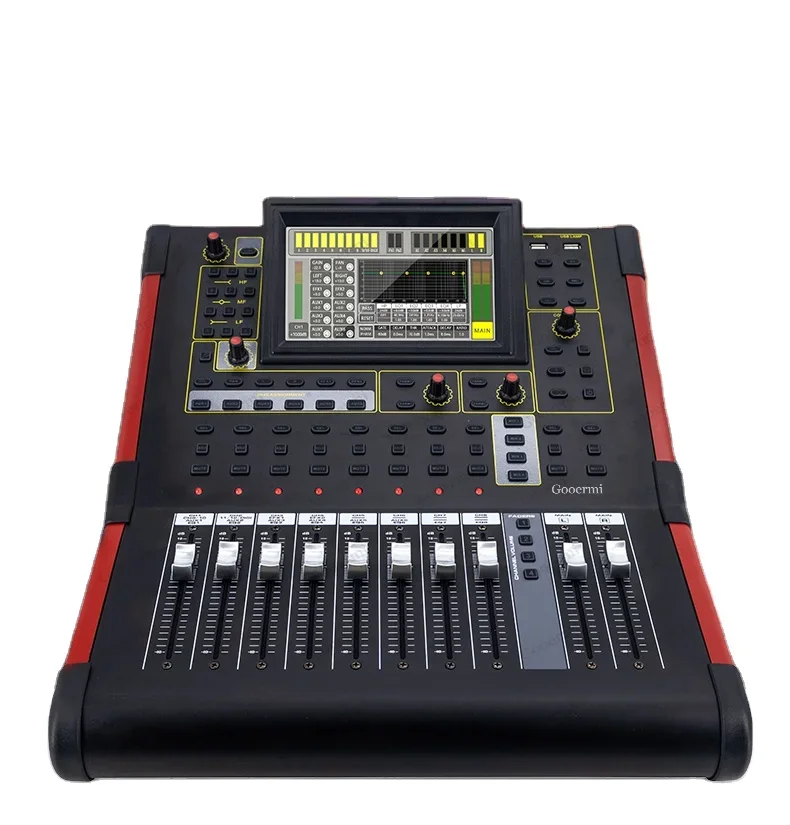 Gooermi DM12 Professional Digital Audio Mixer 12 Channel Audio Mixer Sound dj controller/audio console mixer