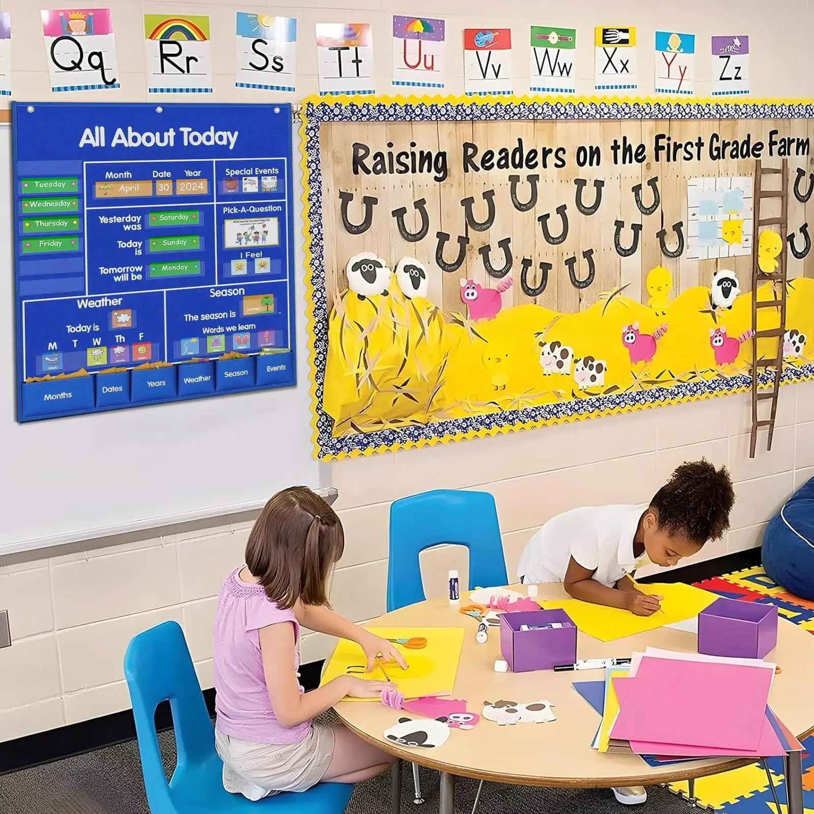 教室ポケットチャートポケットチャートサークルタイムカレンダー教室教育ゲーム就学前の学習活動子供のため