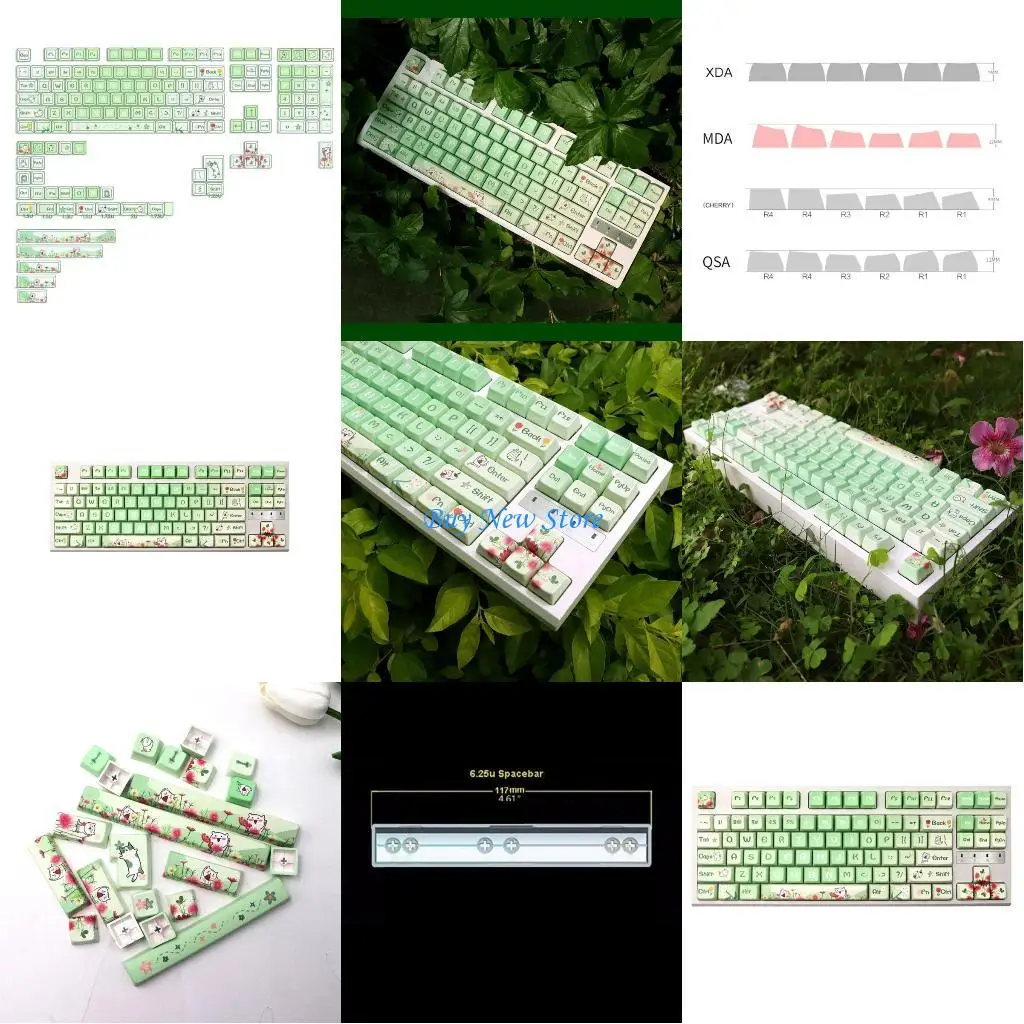 

20ce 145 клавиш Meow Star Man Pbt Dye-Sub Cakecap Profile Profile Caps Caps для механической клавиатуры Cherry Mx