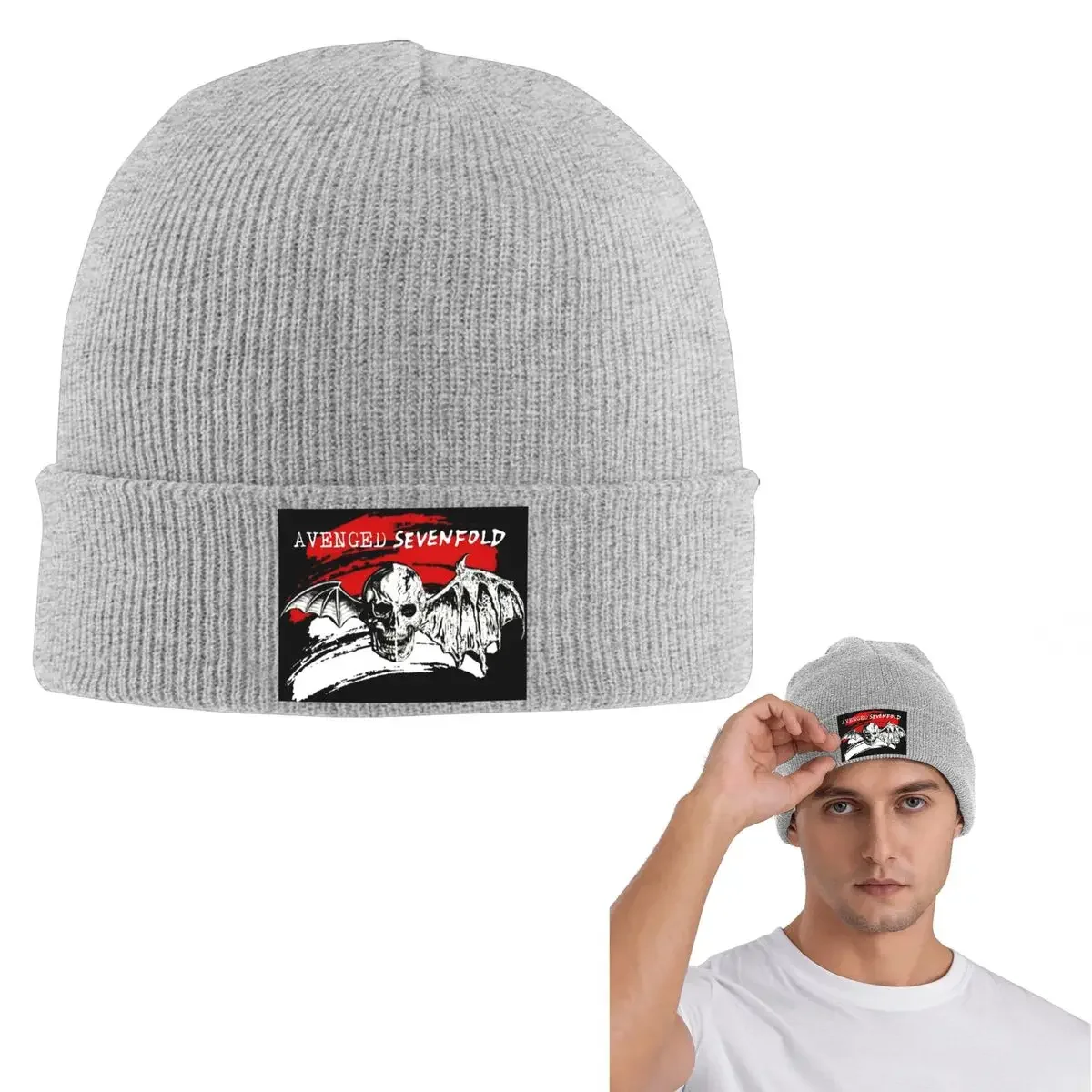 New Avenged Sevenfold Warm Knitted Cap Hip Hop Bonnet Hat Autumn Winter Outdoor Beanies Hats for Men Women Adult