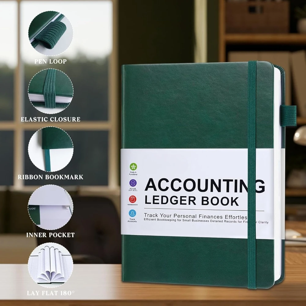 Bookkeeping for personal and small business accounting, expense tracking notebooks for expenses, deposits, and balances