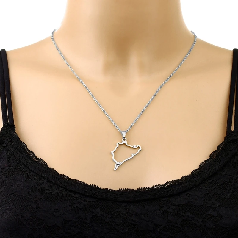 Stylish Automobile Shaped Necklace Adjustable Length Clavicle Chain Pendant Choker Stainless Steel Ornament