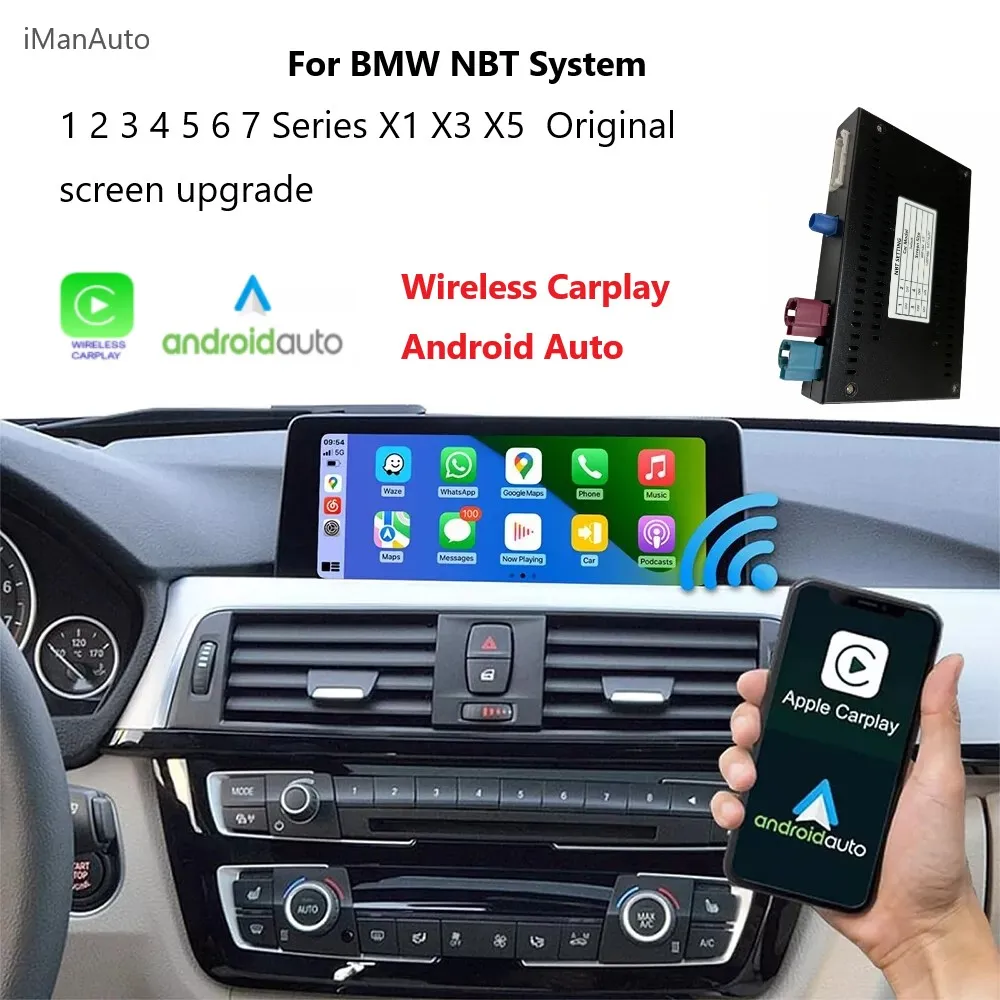 Wireless CarPlay Module Android Auto For BMW NBT System  3 5 GT X1 X3 X4 X5 F20 F30 F31 F34 F35 F10 F11 F07 F25 F26 F15 Car Play 