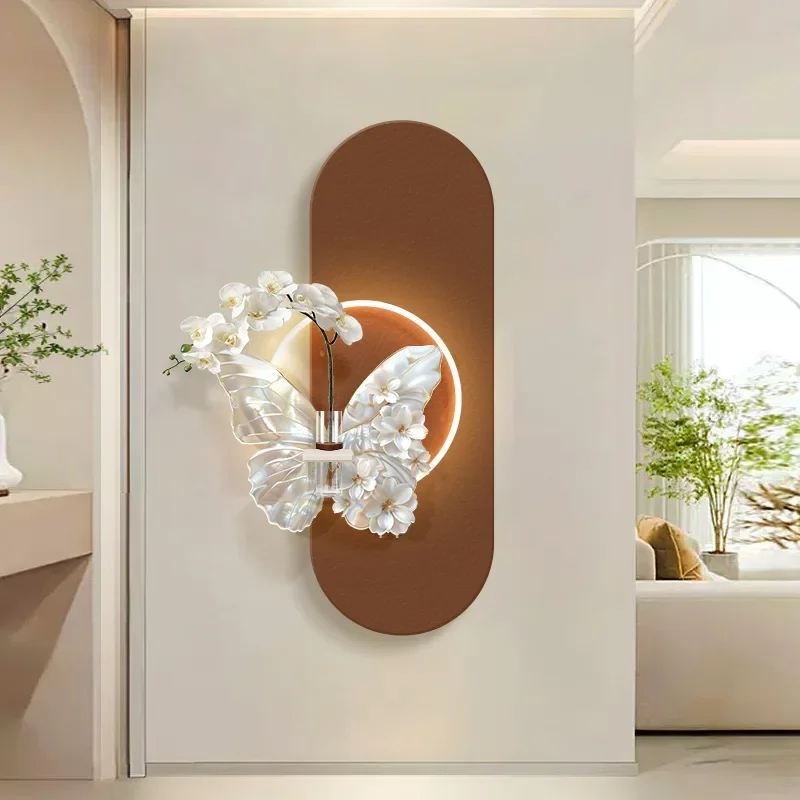 DIY cream wind entrance hydroponic green plant decorative painting  vase can grow flowers luminous painting