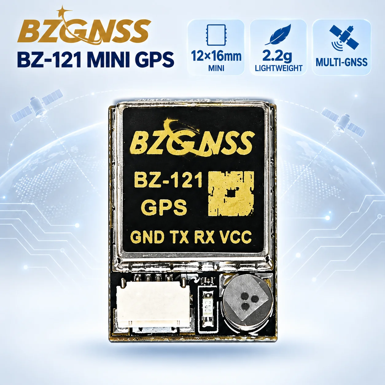 BZGNSS BZ-121 M10 Mini GPS Module for FPV Drone 5V UART 1-10Hz GNSS Receiver Betaflight INAV F4 F7 GPS Rescue Quadcopters RC UAV