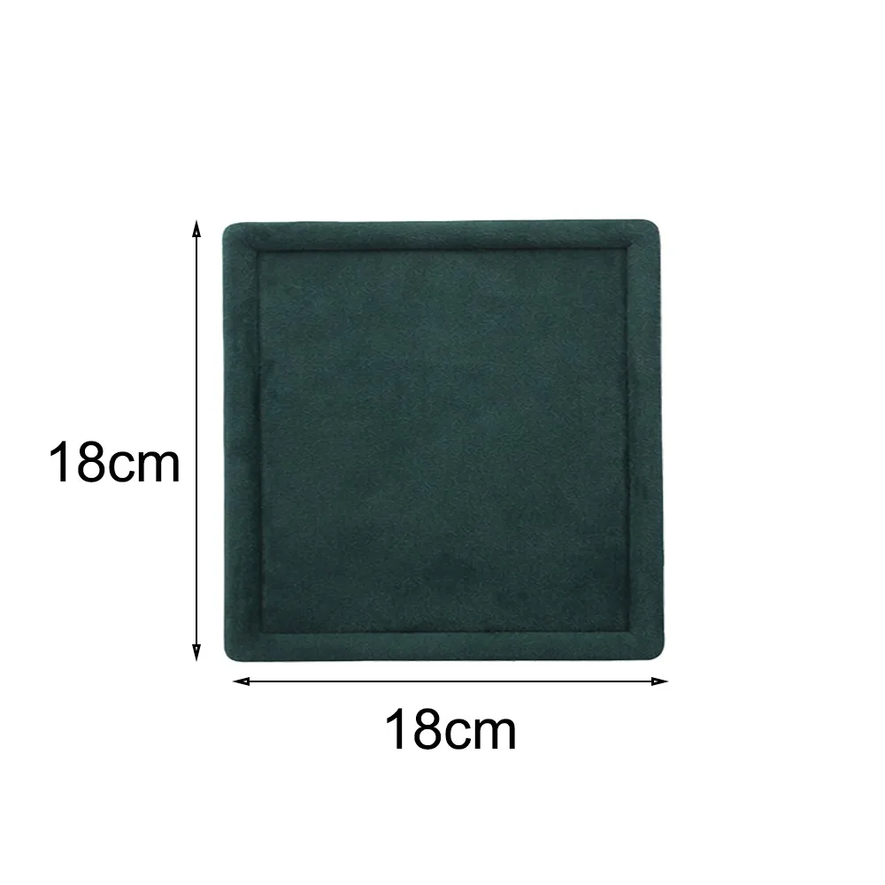 

Velvet Jewelry Display Tray Solid Color Luxury Jewelry Storage Tray Blank Box Exquisite Showcase Organizer Accessories Display
