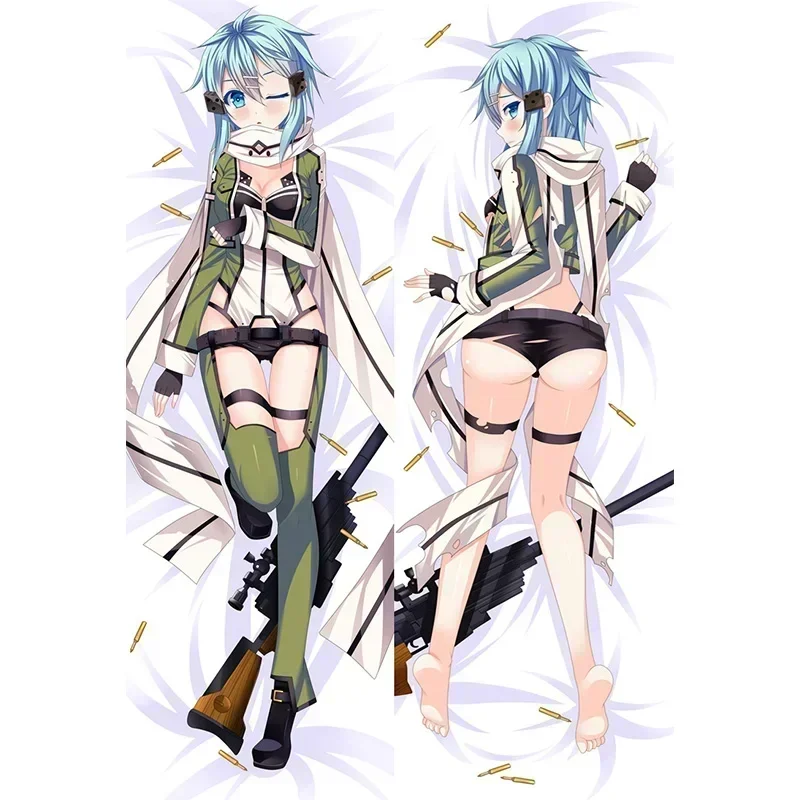 Sword Art Online Japanese Anime Kazuto Yuuki Asuna Ayano Keiko Asada Shino Dakimakura Pillow Cover Hugging Body Pillowcase