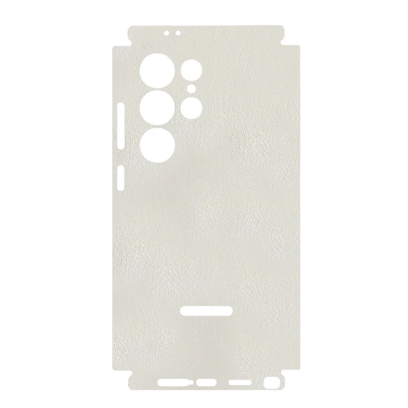Leather Grain PVC Full Cover Phone Protector Sticker For SAMSUNG GALAXY S24 Ultra S24 Plus S24 Back + Sides Phone Wrap Film