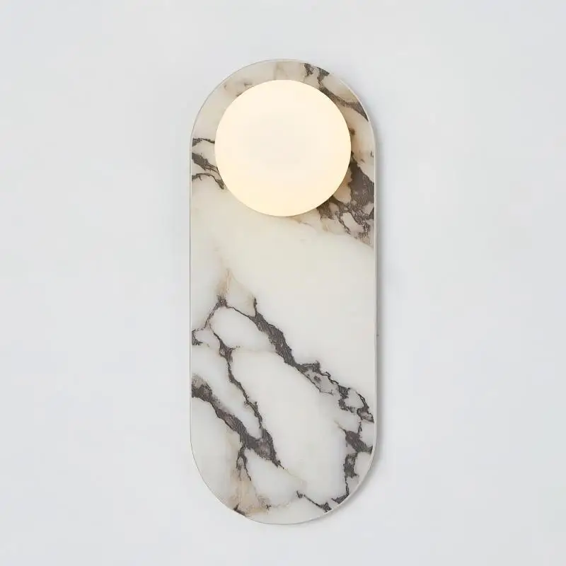 Creative natural marble wall lamp with G9 LED bulb for indoor home decorative lighting