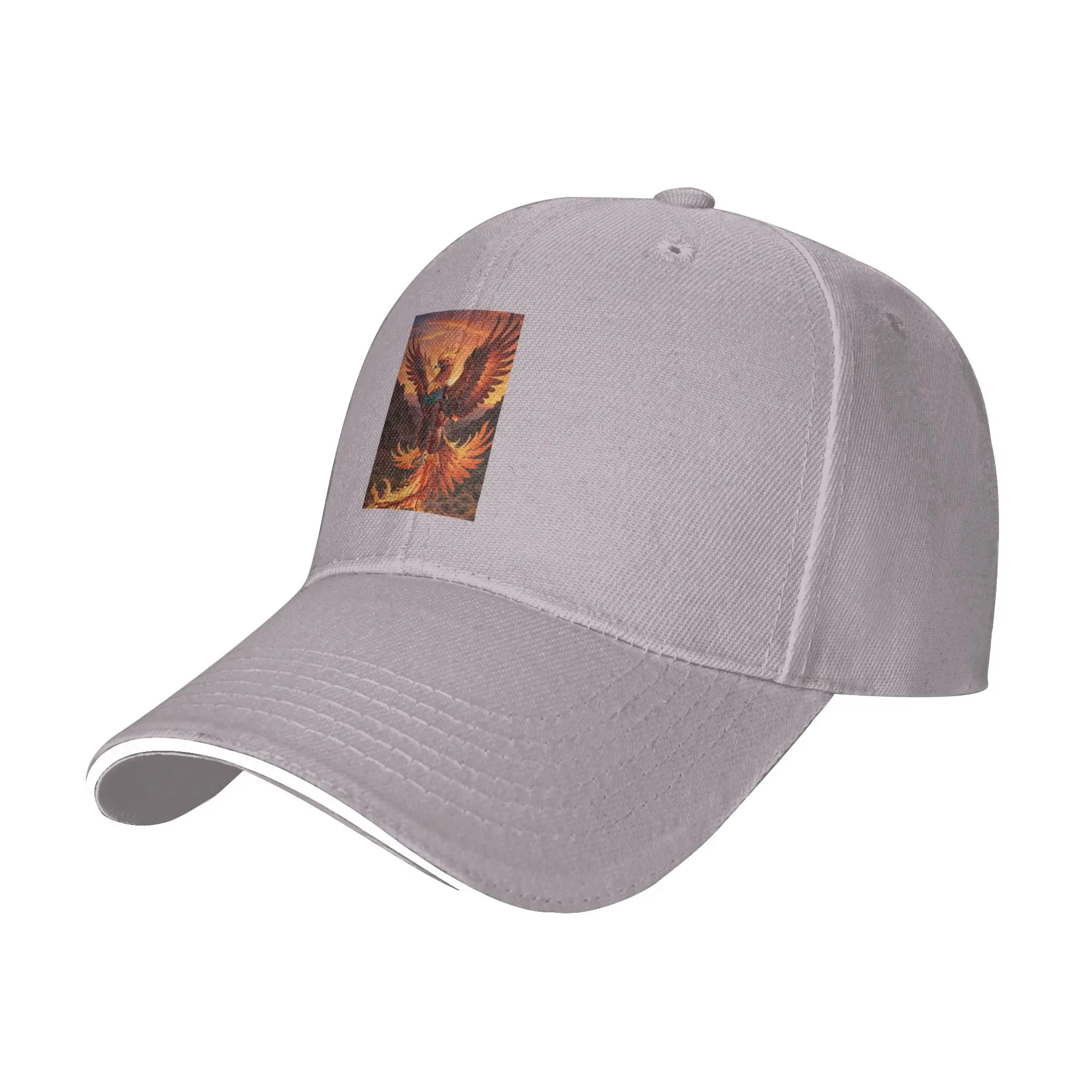 Phoenix Mythical Bird With Fiery Wings Cap Casual Baseball Caps Adjustable Hat Hip Hop Summer Unisex Baseball Hats Customizable