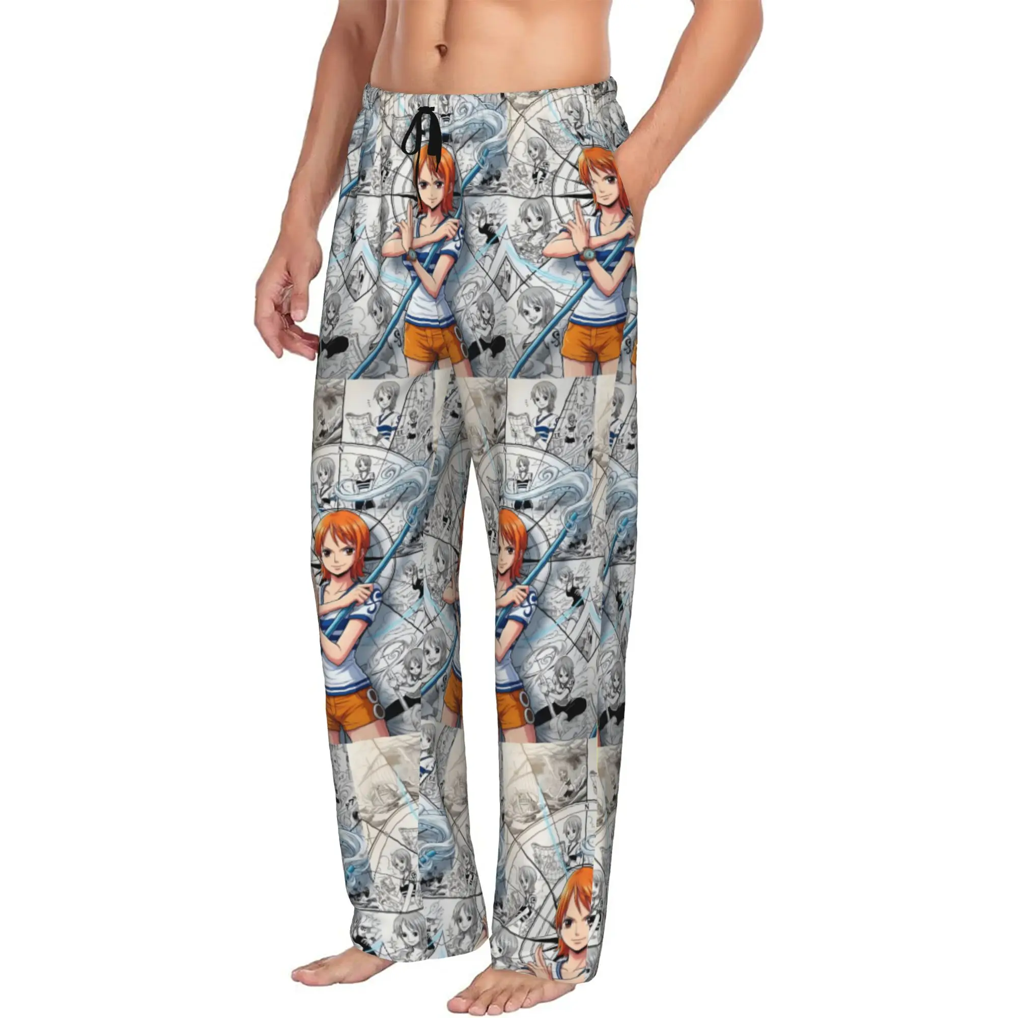 

Custom N-Namies Movies Hot Pajama Pants Men Japan Sleepwear Lounge Sleep Bottoms Stretch with Pockets