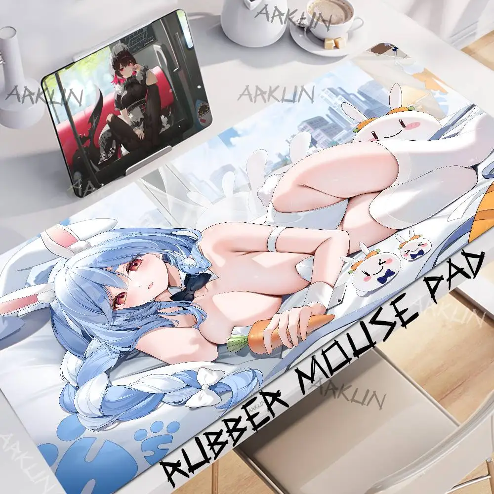 

Fashion Top Pretty Kawaii Hot Girl Usada Pekora Cool Mouse Pad Large Gaming Mouse Pad XXL 900X400 Gamer Computer Table Mat