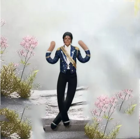 New Style Michael Jackson Cosplay Prop Doll Abstract Joint Mobility Plush Stuffed Figure Dolls Room Decoration Collectible Gift view 3