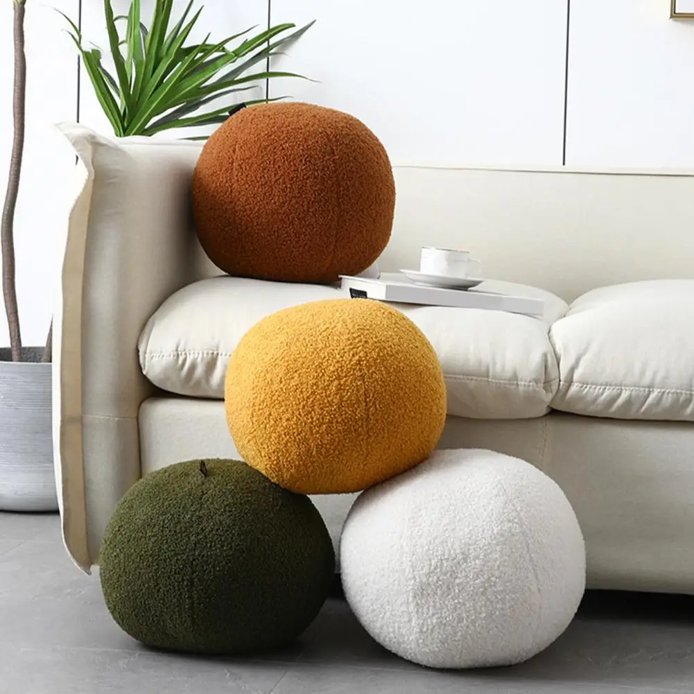 

Throw Pillow Decorative Cushion Pillow Extra-soft Minimalist Round Pillow Fully Filled Modern Bedroom Decorative for Stylish