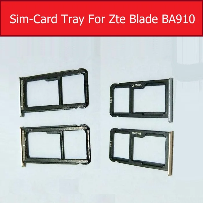  Sim Card Tray Holder Flex Cable For ZTE BA910   Reader Sim Card Slot Replacement Repair Parts Silver&Gray&Silver