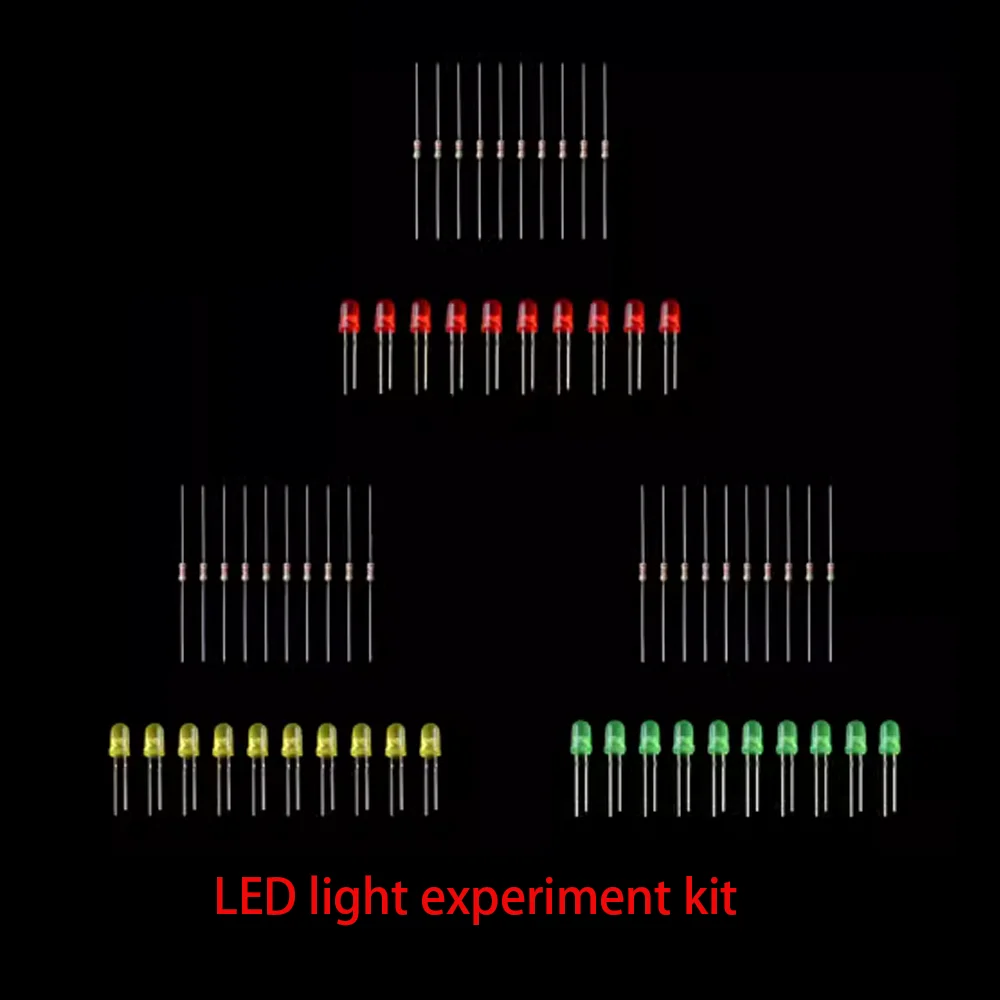 LXLX1 LED Light Experiment Kit Contains 10 LEDs  10 Resistors for Raspberry Pi Introductory Experiment Kit