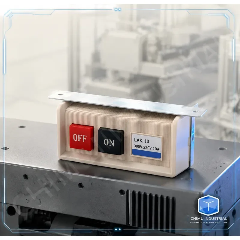 【CHIMU INDUSTRIAL】 LAK-10 AC220V 380V 10A Self-Locking Start Stop Switch for Edge Sewing Machine Button On Off Control