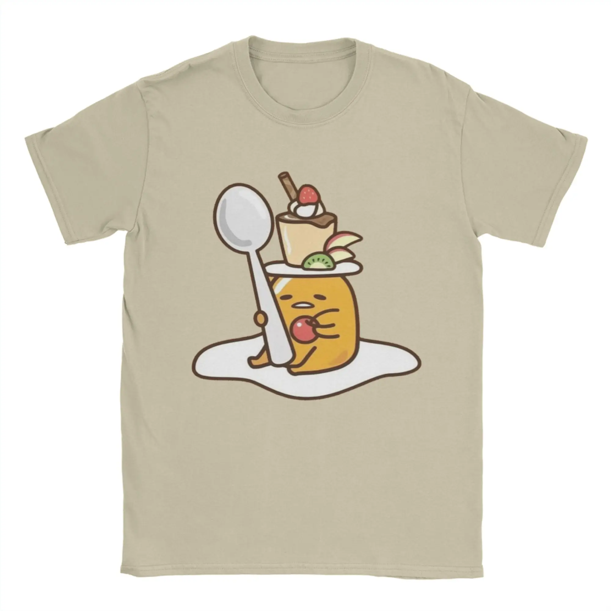 

Men Women Gudetama T Shirt Lazy Egg Pure Cotton Tops Funny Short Sleeve Crewneck Tee Shirt Plus Size T-Shirt