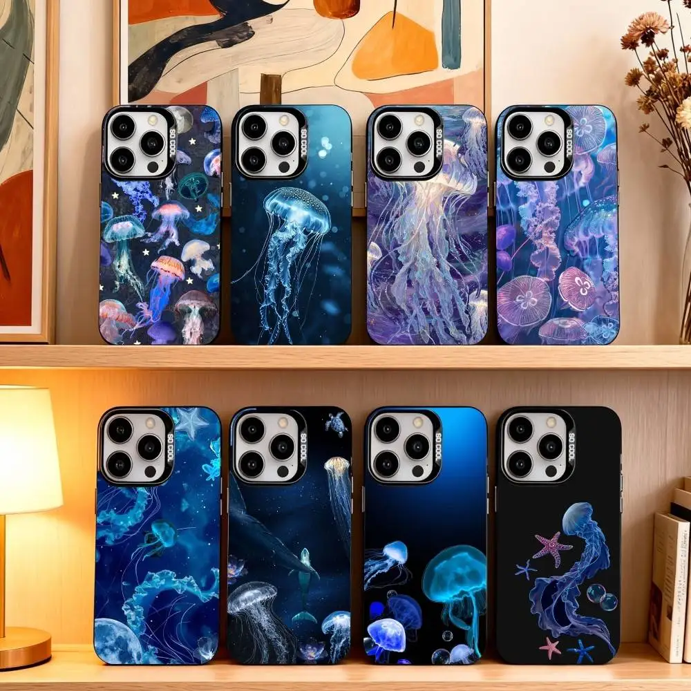 

F-Funny j-Jellyfish-H Phone Case For iPhone17,16,15,14,13,12,11 Plus,Pro Max Black Candy silver phone case